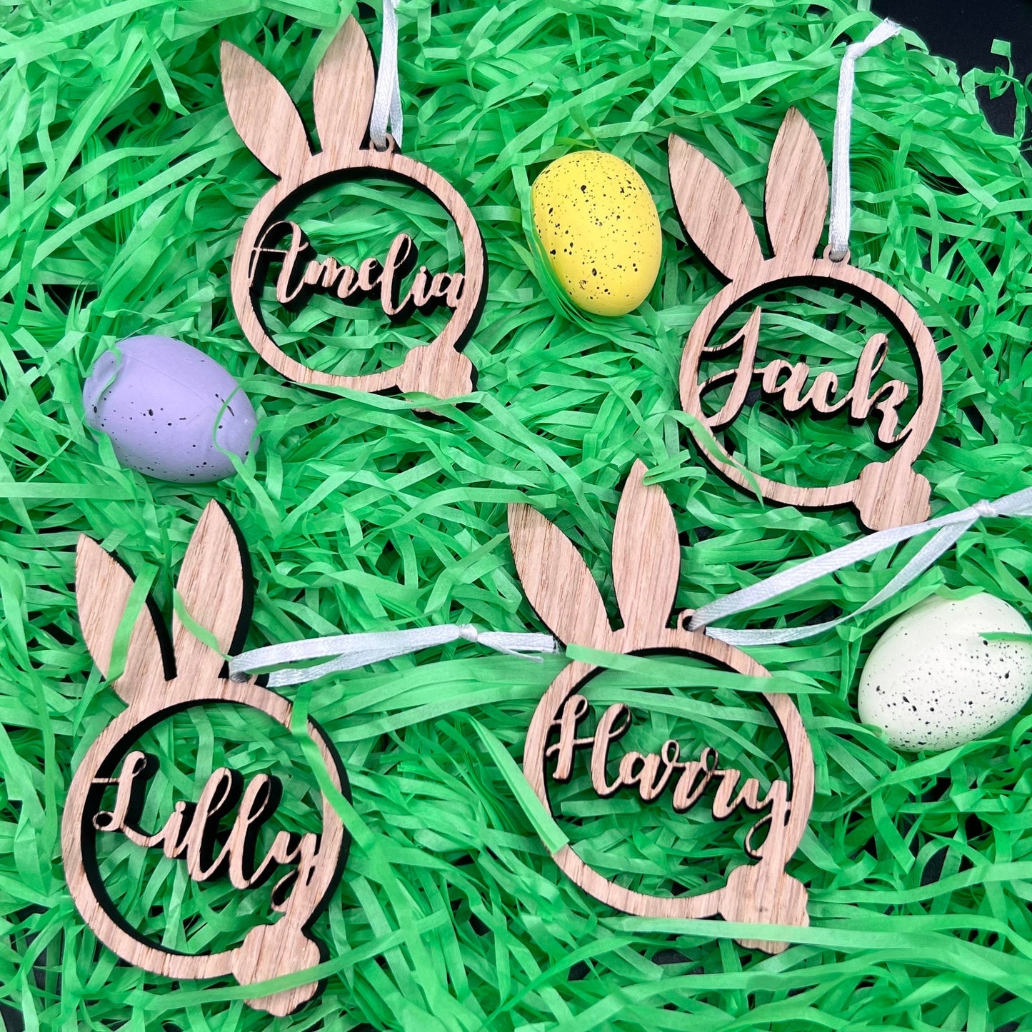Easter Personalised Tags - Easter Name Gift Tag - Easter Bunny Tags - Wooden Tag - Easter Bunny - Easter Sunday - Easter Gift - Easter Label