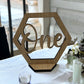 Hexagon Wooden Table Number - Wedding Table Number - Wedding Decor - Special Event Table Number - Rustic Wedding - Wedding- Special Occasion