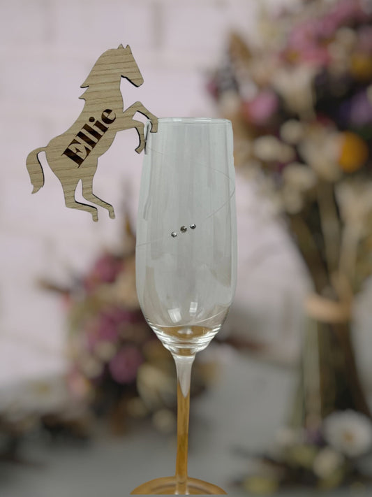 Wooden Hanging Horse Table Names - Wedding Table Names - Wine Glass Decor - Christmas Place Names - Horse Table Decor - Wedding Table decor