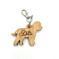 Personalised Cockapoo Keyring - cockapoo - Birthday Gift -  Keychain - Christmas - dog tag - personalised keyring - dog lover - Wooden Dog