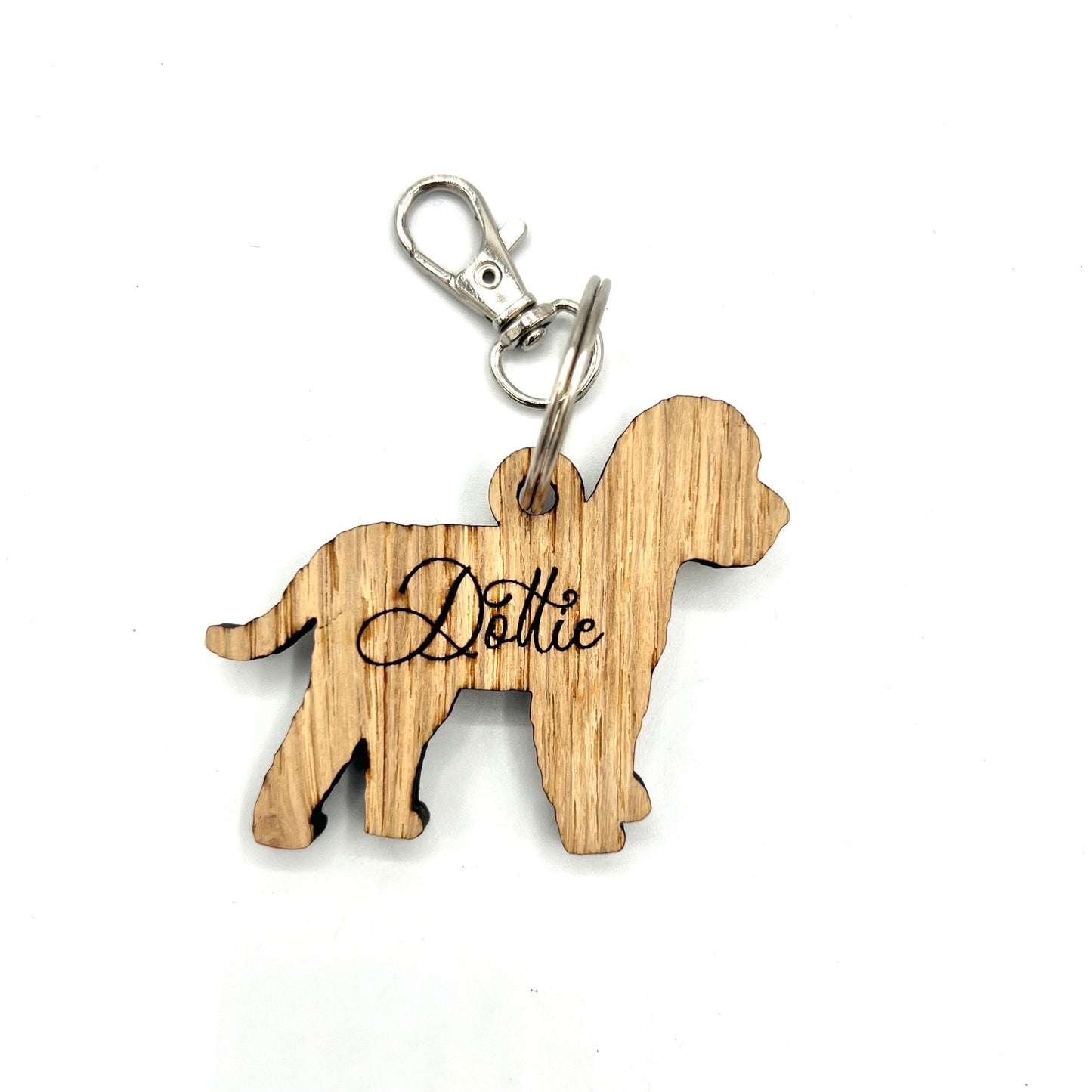 Personalised Cockapoo Keyring - cockapoo - Birthday Gift -  Keychain - Christmas - dog tag - personalised keyring - dog lover - Wooden Dog