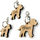 Personalised Cockapoo Keyring - cockapoo - Birthday Gift -  Keychain - Christmas - dog tag - personalised keyring - dog lover - Wooden Dog
