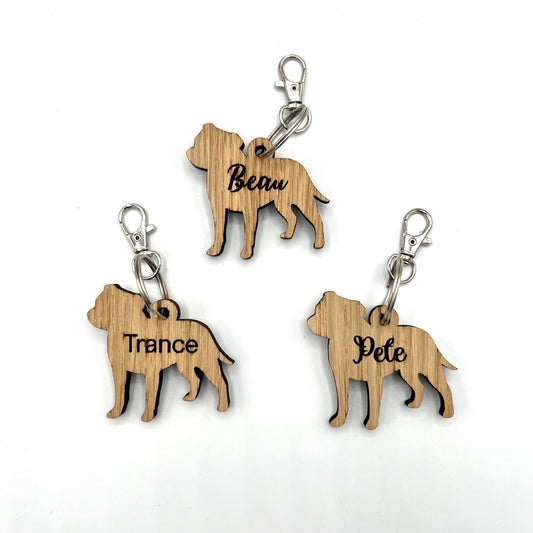 Personalised Staffordshire Bull Terrier Keyring - Staffy - Birthday Gift -  Keychain - Christmas - dog tag - personalised keyring - dog love