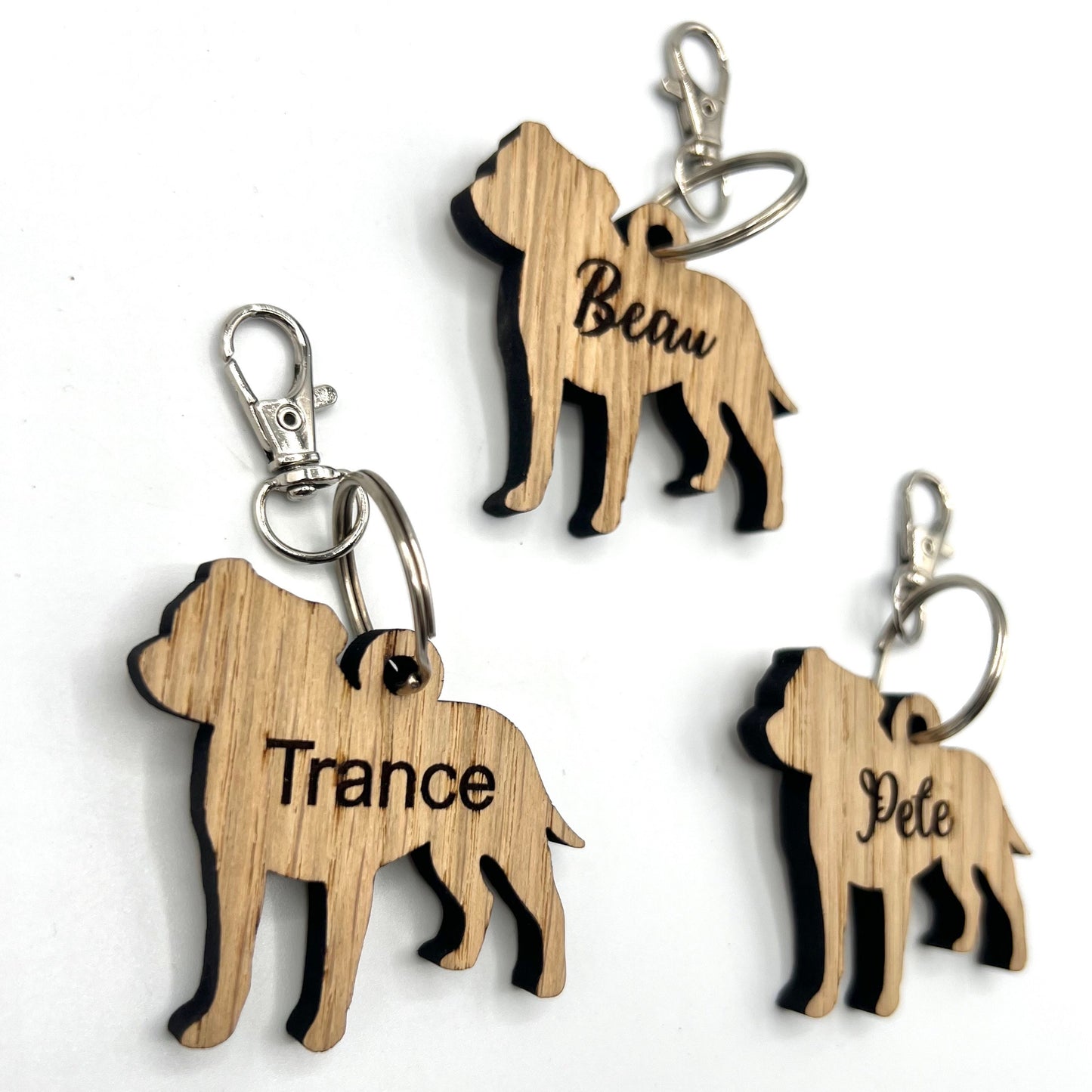 Personalised Staffordshire Bull Terrier Keyring - Staffy - Birthday Gift -  Keychain - Christmas - dog tag - personalised keyring - dog love