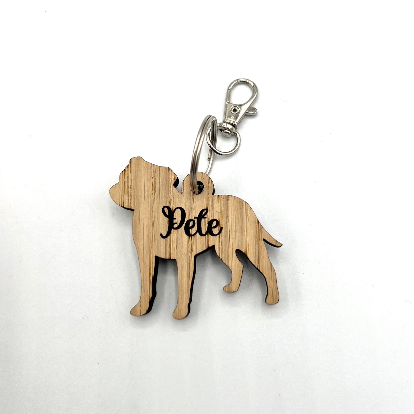 Personalised Staffordshire Bull Terrier Keyring - Staffy - Birthday Gift -  Keychain - Christmas - dog tag - personalised keyring - dog love