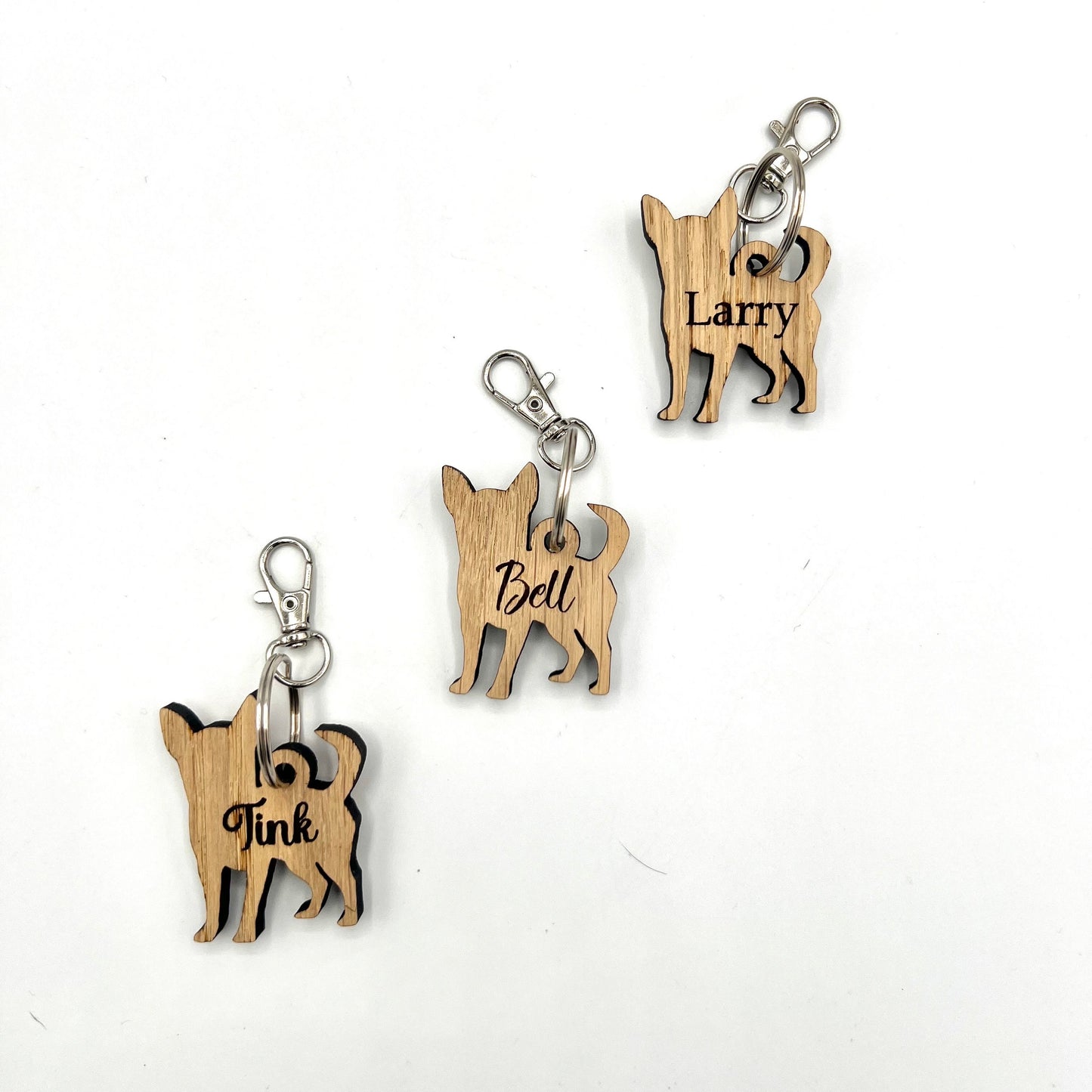 Personalised wooden Chihuahua Keyring - Chihuahua - Birthday Gift -  Keychain - Christmas - dog tag - personalised keyring - dog lover