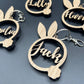 Easter Personalised Keyrings - Easter Name Keyrings - Easter Bunny Keyrings - Wooden Keyring - Easter Bunny - Easter Sunday - Easter Gift