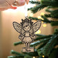 Personalised Fairy Christmas Tree Decoration | Wooden Fairy Ornament