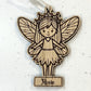 Personalised Fairy Christmas Tree Decoration | Wooden Fairy Ornament