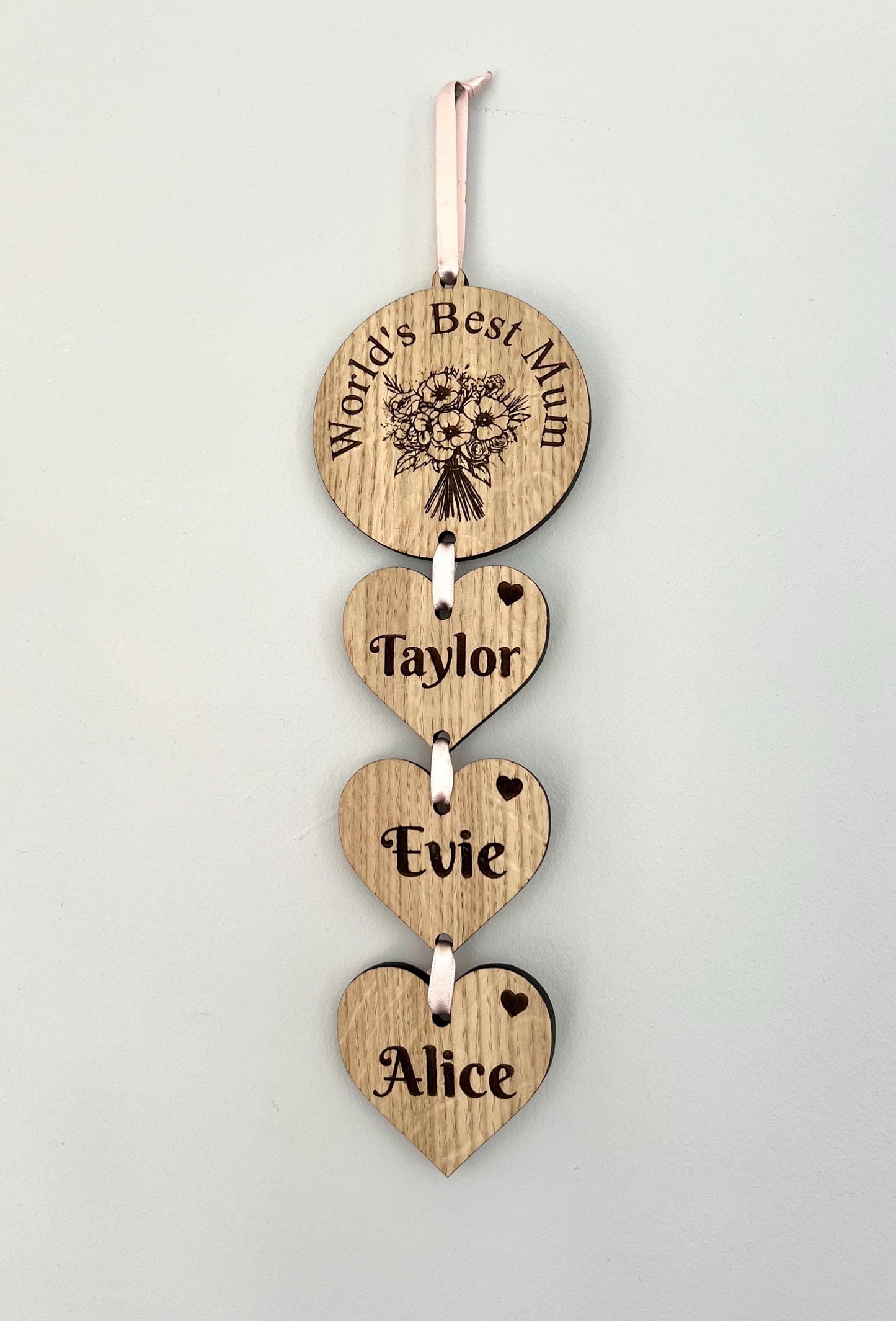 Personalised Mother’s Day Wall Plaque - World’s Best Mum - Mother’s Day Plaque - Mummy’s Gift - Mother’s Day Gift - Grandmother Present