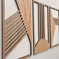 Frank Lloyd Wright Inspired Wooden Wall Art | 3 Panel Geometric Wall Décor
