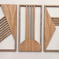 Frank Lloyd Wright Inspired Wooden Wall Art | 3 Panel Geometric Wall Décor