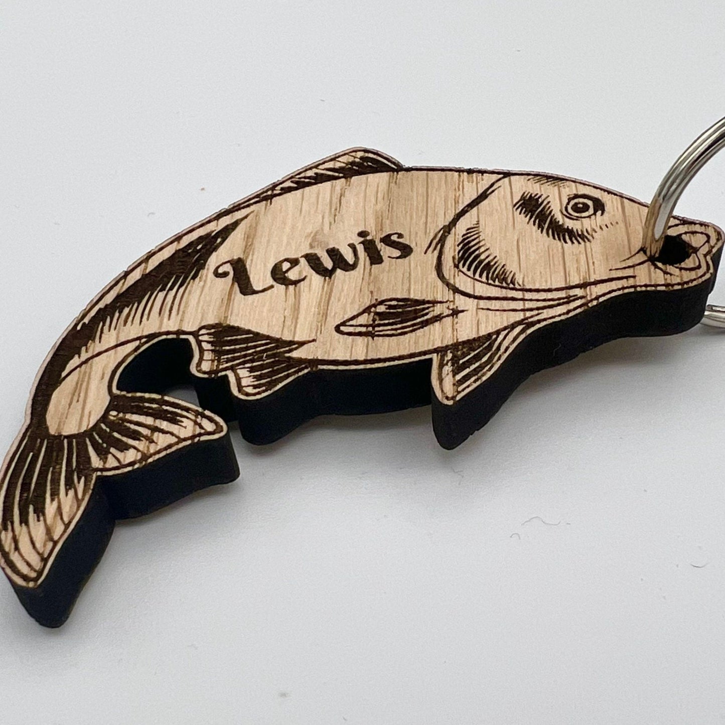 Custom fishing keyring gift for anglers