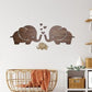 Set of Elephant Family - Mum, Dad & Baby - Decor Wooden Art - Decoration, Wood, Home, Bedroom, Nursery, Kids Baby Room