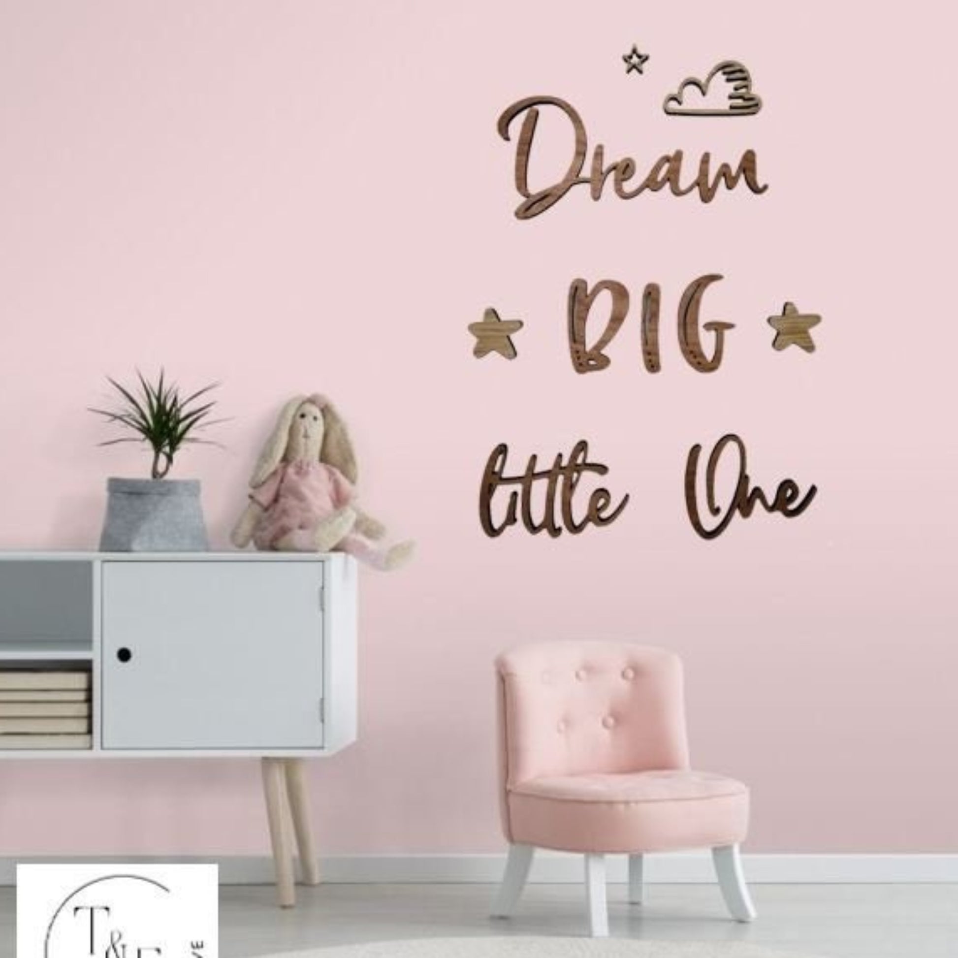 Dream BIG Little One Wall Quote Wall Decor