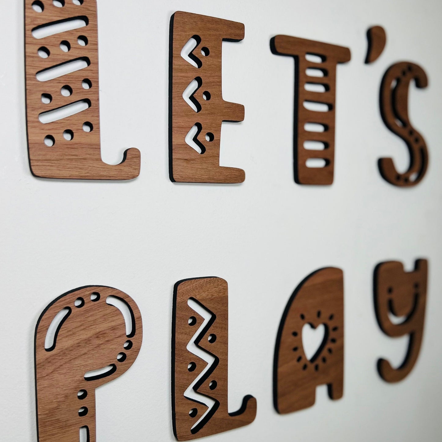 Let's Play - Play Room Wall Quote