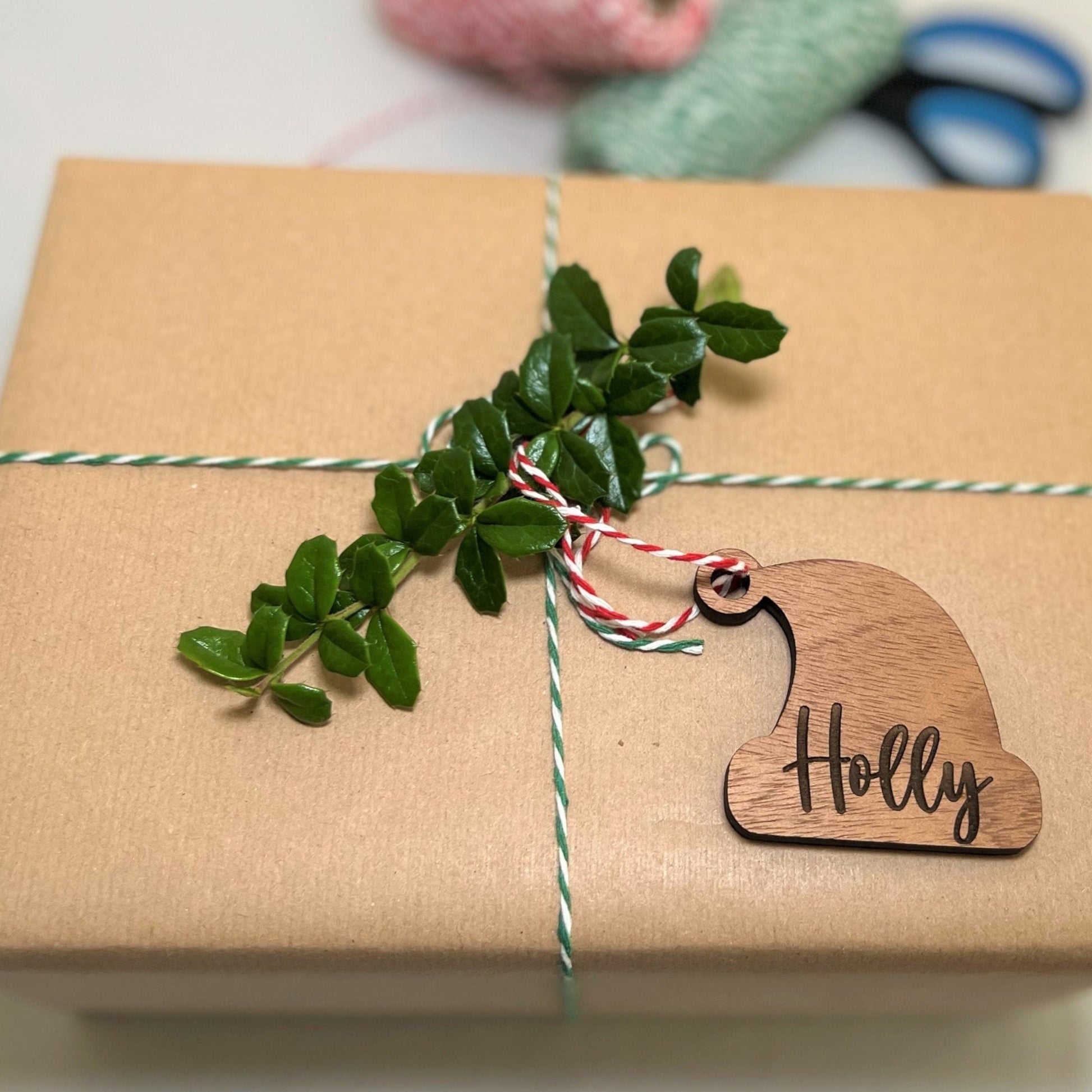 Santa Hat Christmas Gift Tags