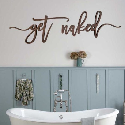 Get Naked Wall Quote Art