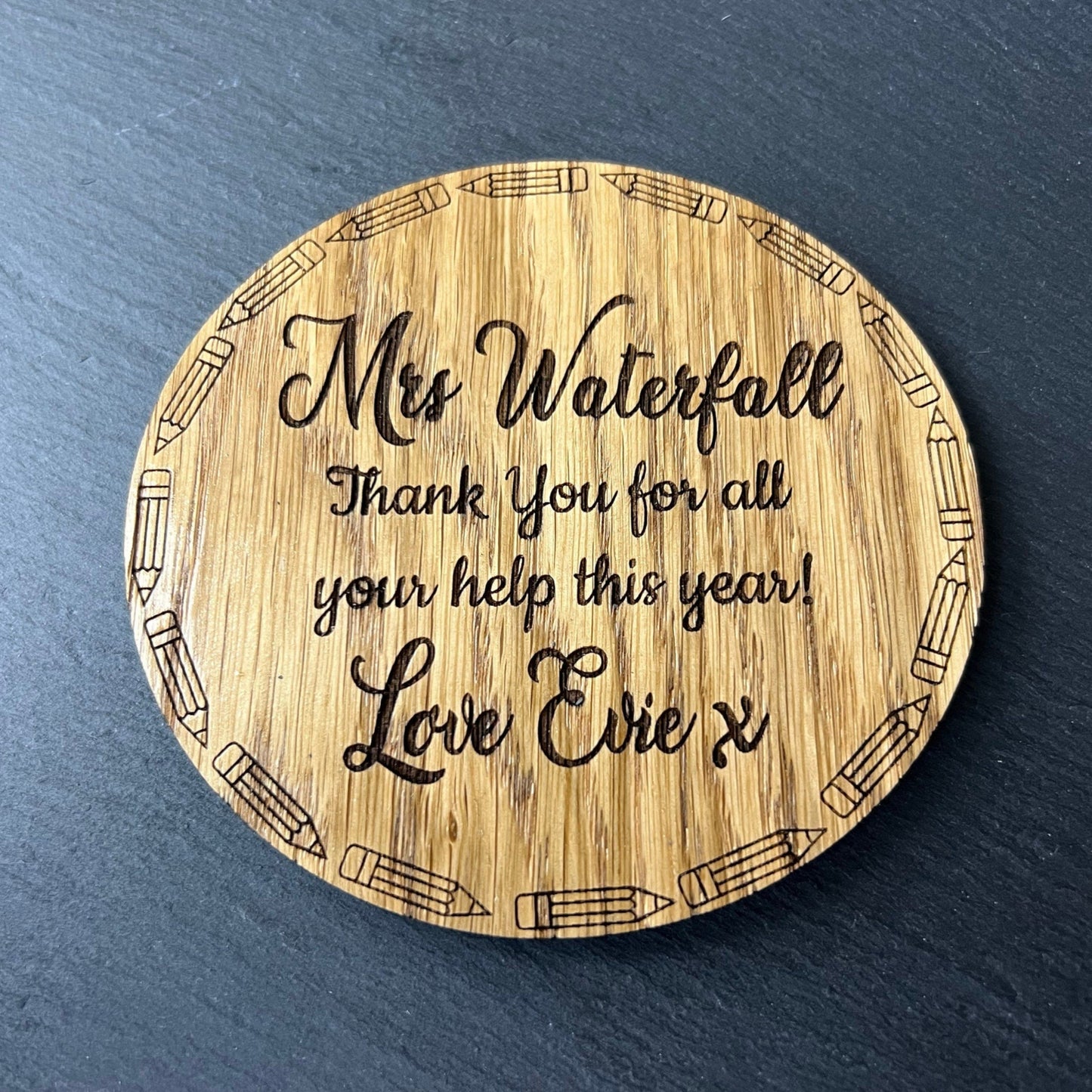 Personalised Teacher Coaster
