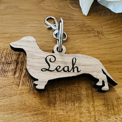 Personalised Dachshund Keyring