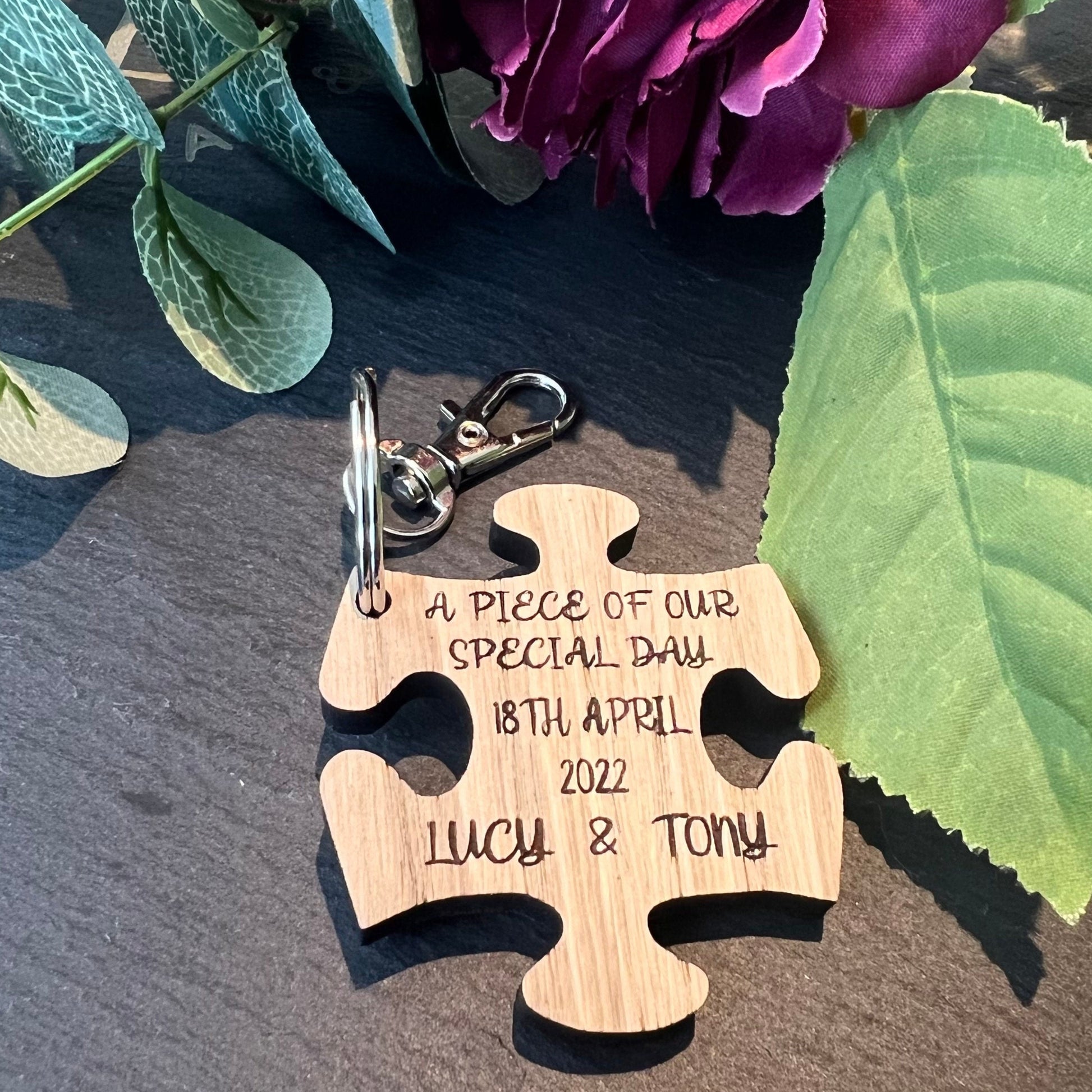 Puzzle Keyring Wedding Favours