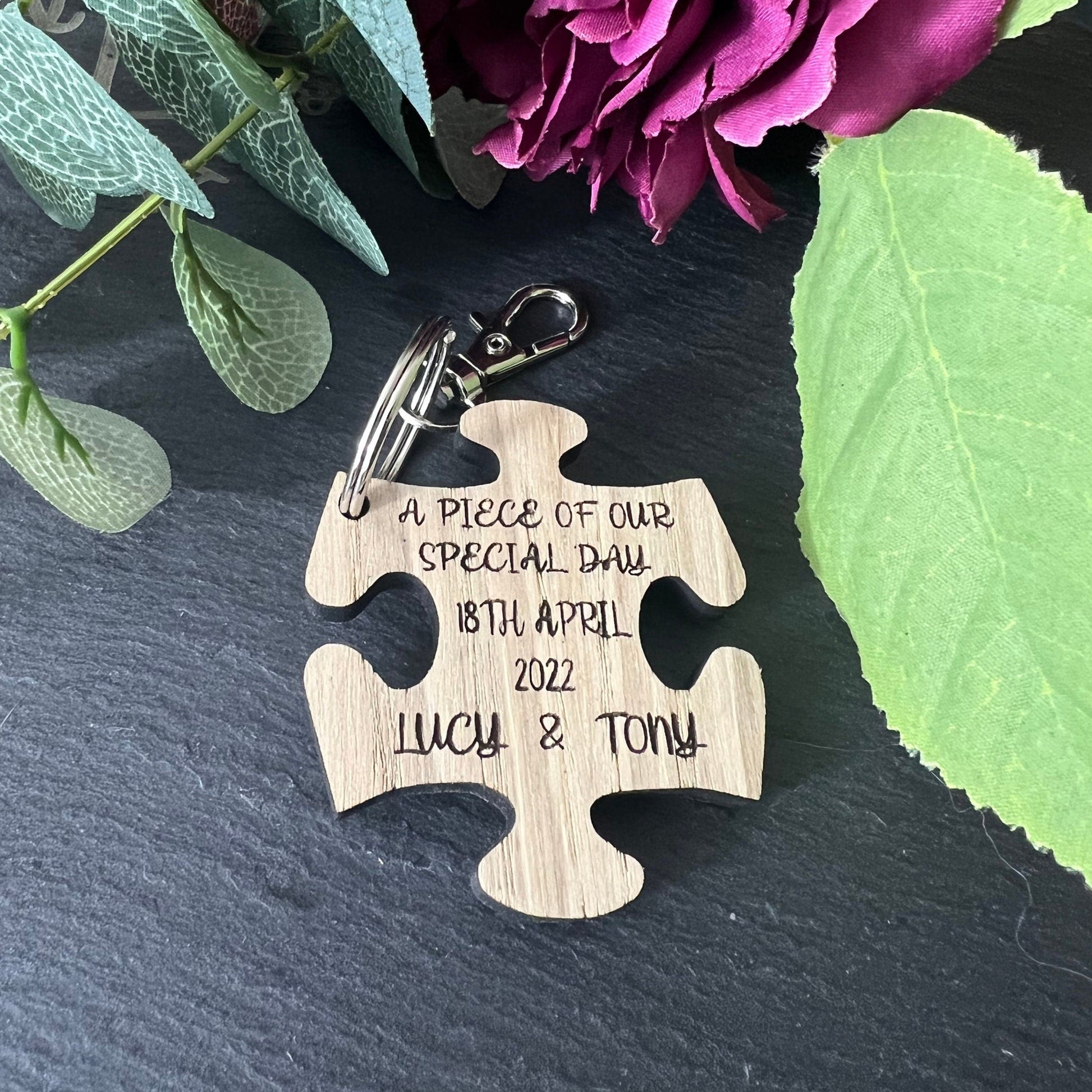 Puzzle Keyring Wedding Favours