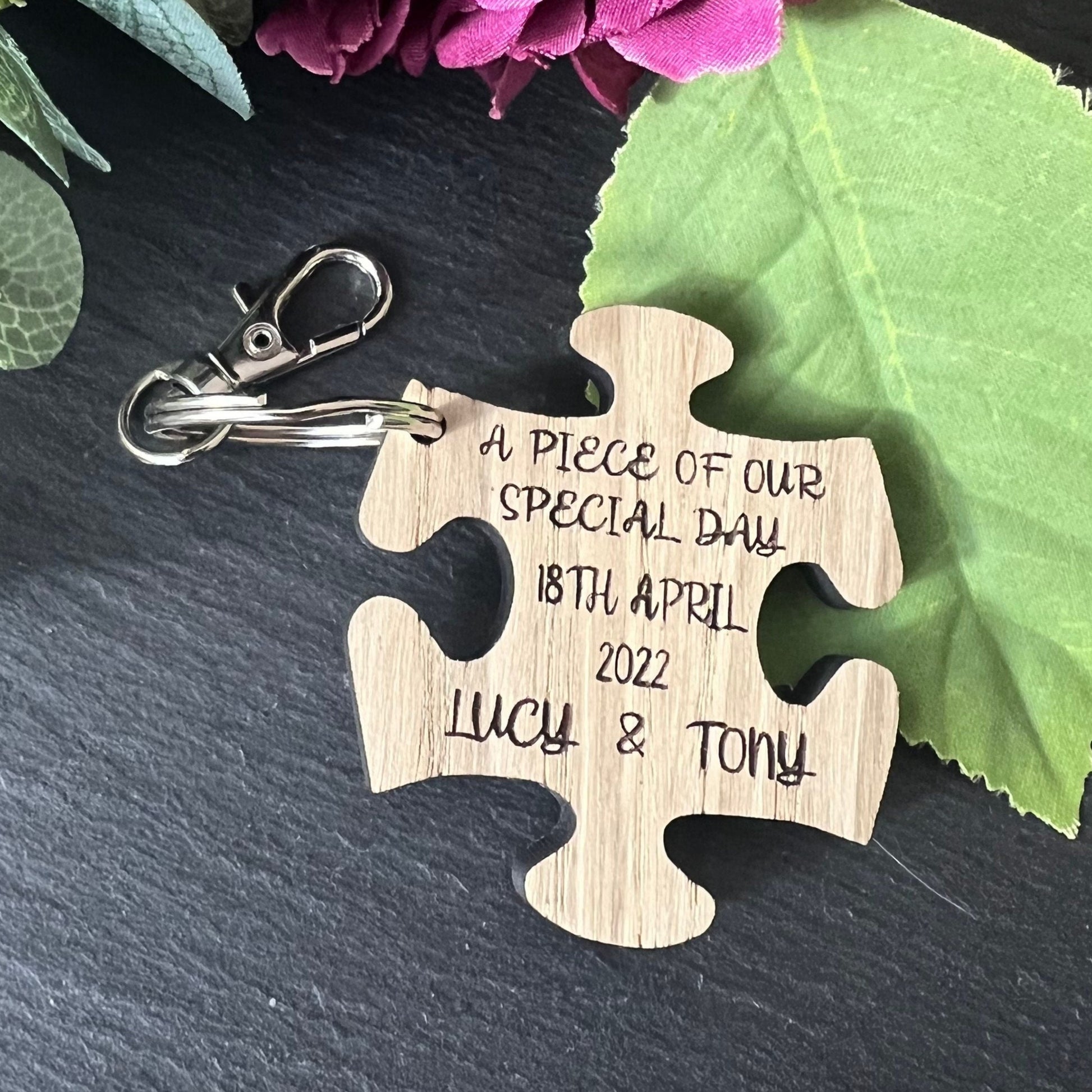 Puzzle Keyring Wedding Favours
