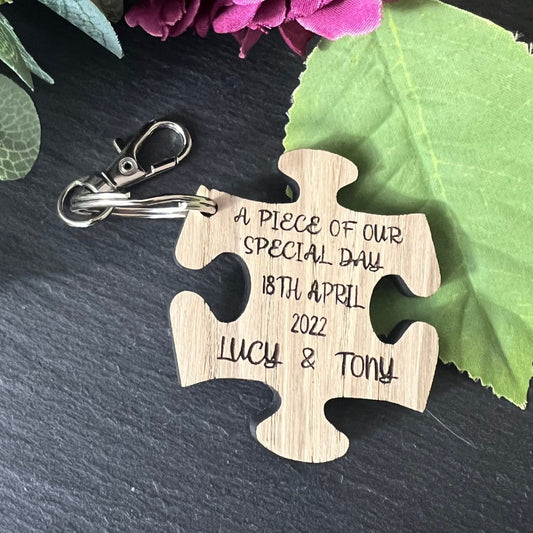 Puzzle Keyring Wedding Favours