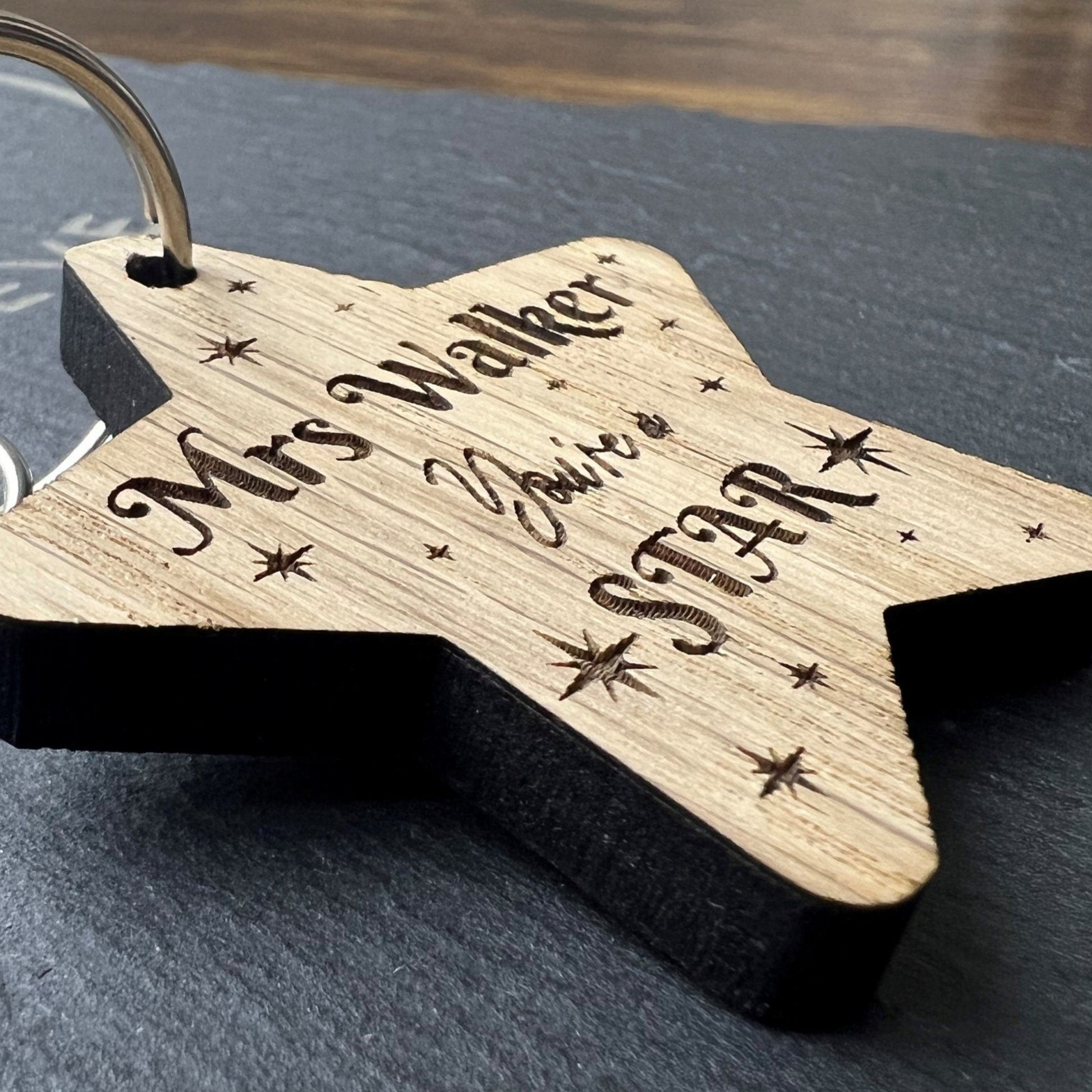 Personalised You're a Star Teacher keyring