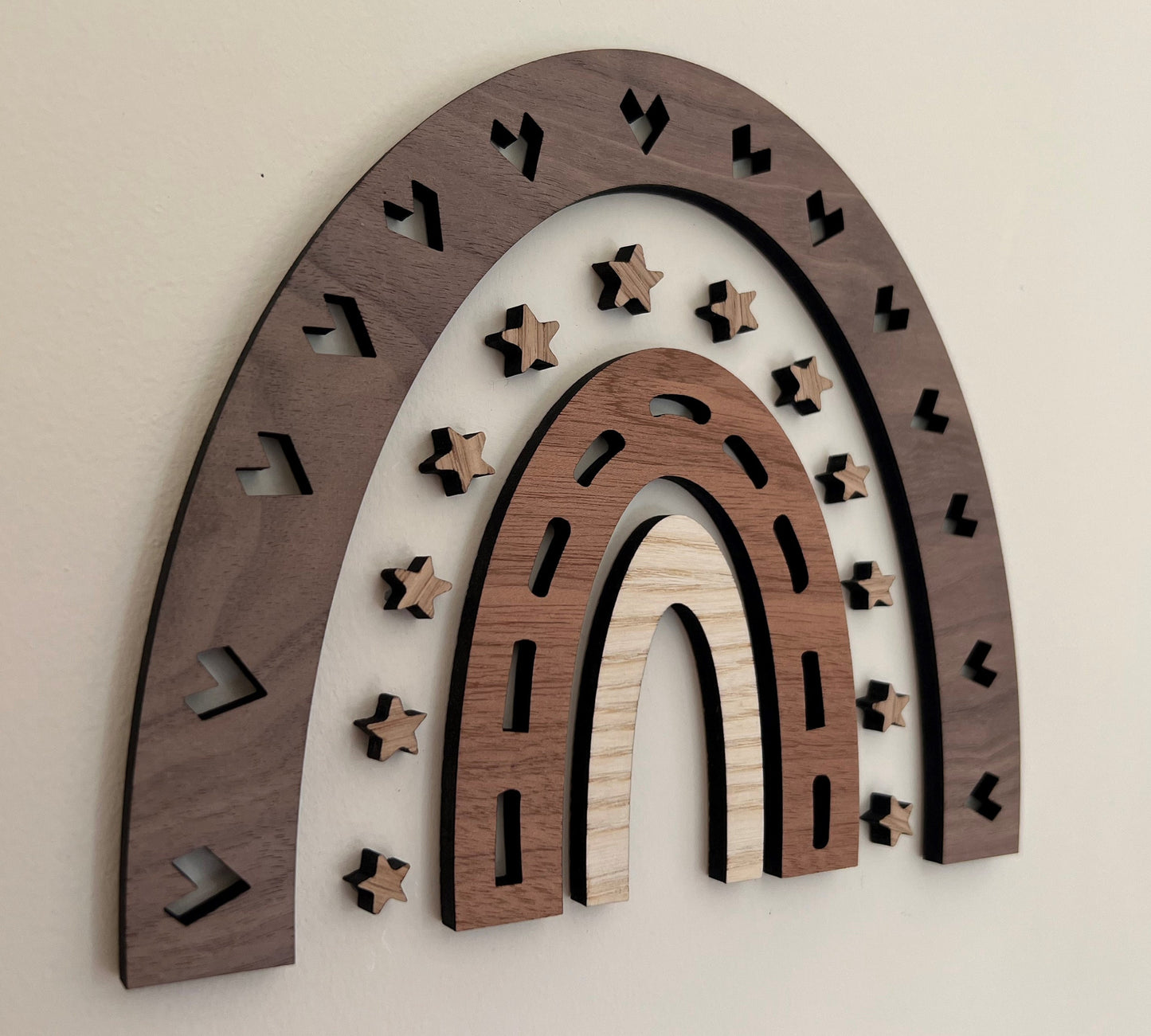 Rainbow Wooden Wall Art - Nursery Decor Wooden Wall Art - Wood, Nursery Wall Art, Children's Bedroom, Baby Room, Girls Bedroom, Playroom