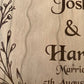 Personalised Married Plaque