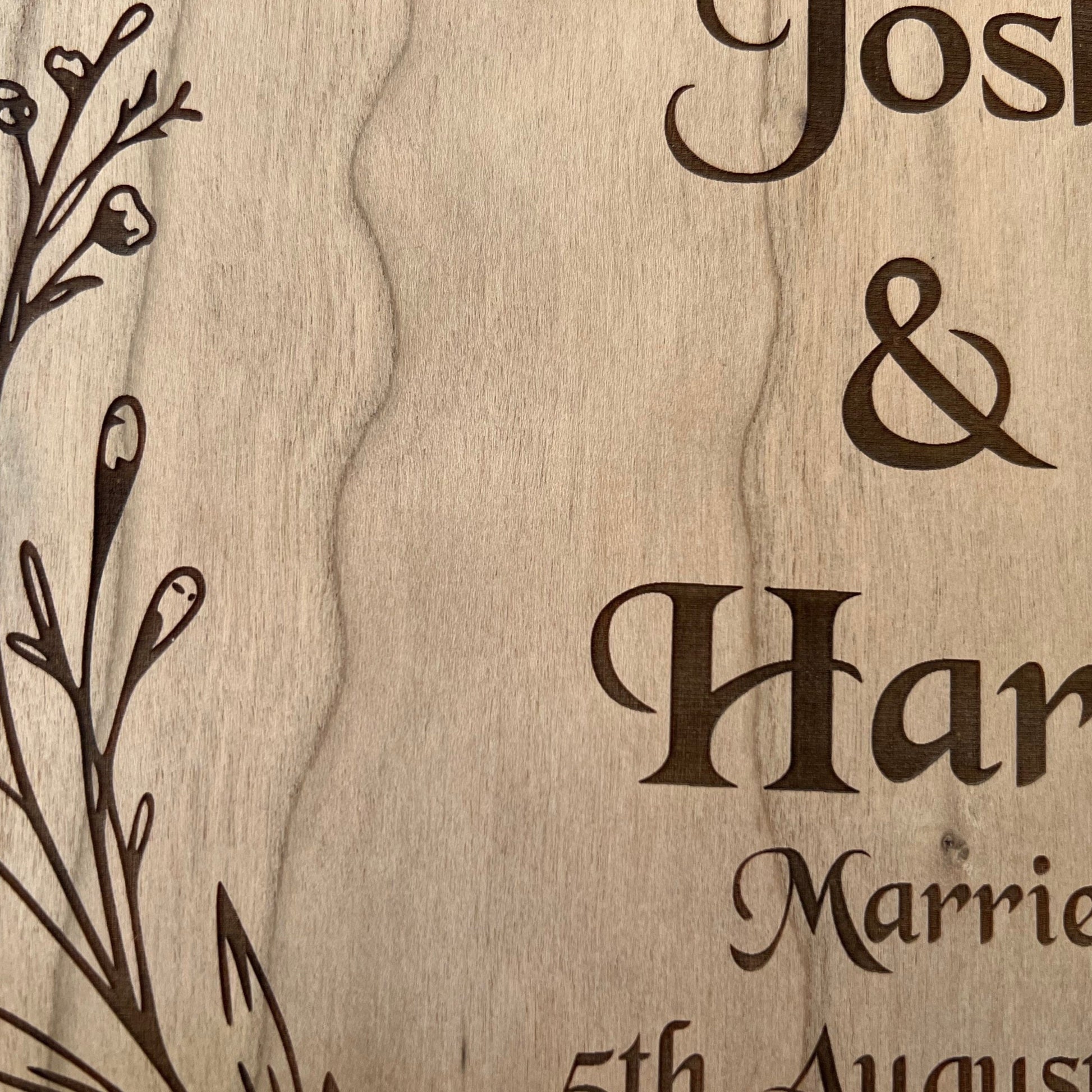 Personalised Married Plaque