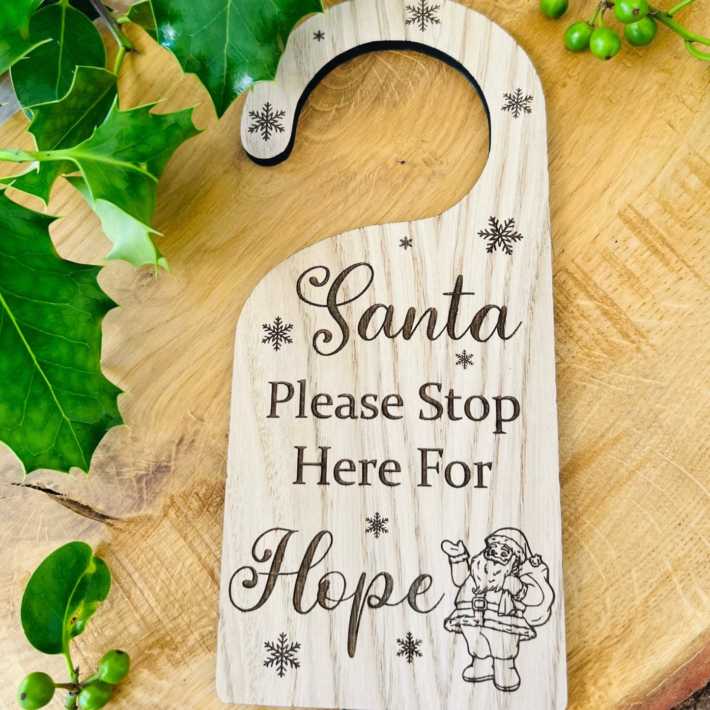 Personalised Santa Stop Here Door Sign