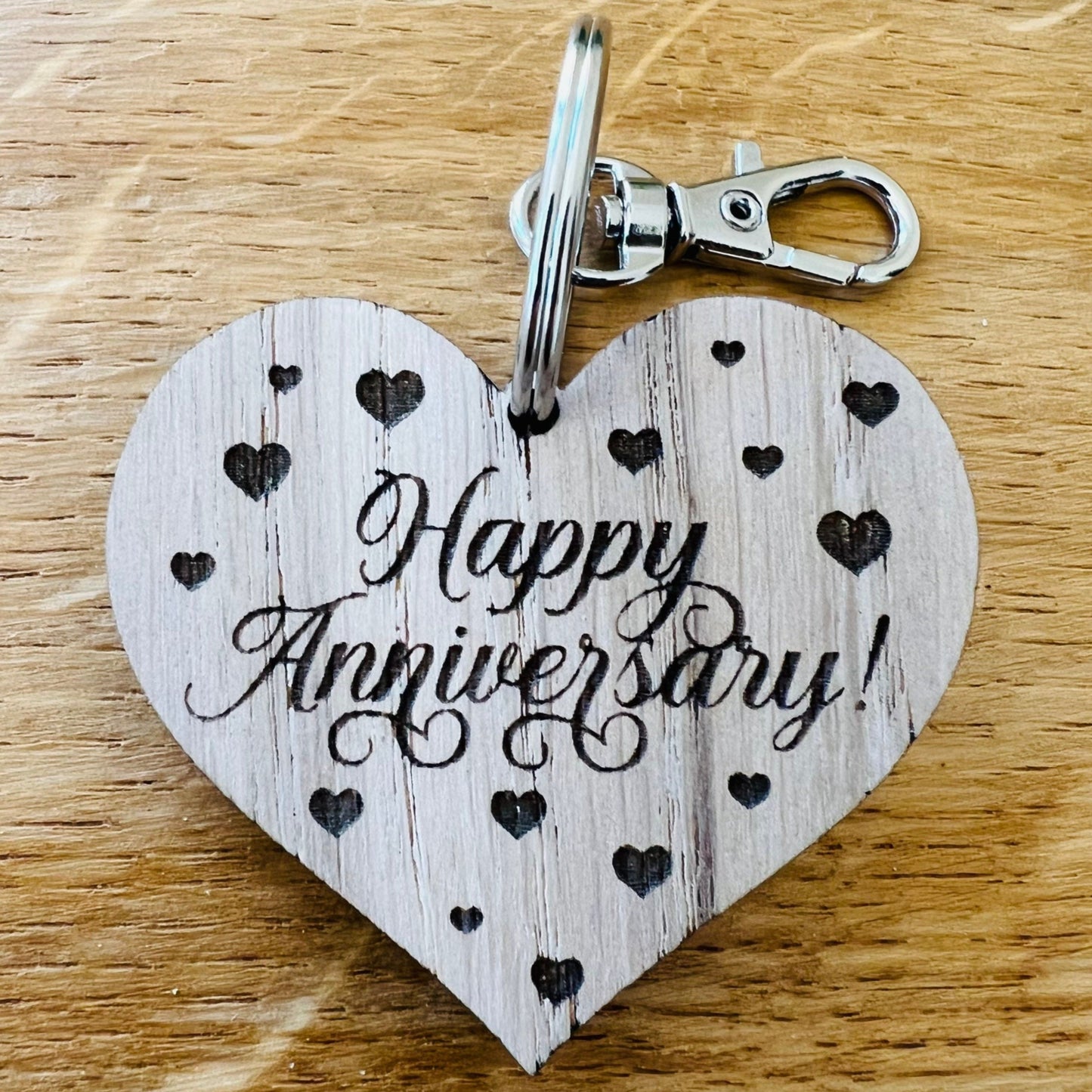Happy Anniversary Heart Keyring