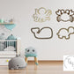 Sea Creatures Set - Whale, Turtle, Octopus, Crab - Nursery Decor Wooden Wall Art - Ocean Nursery Wall Art