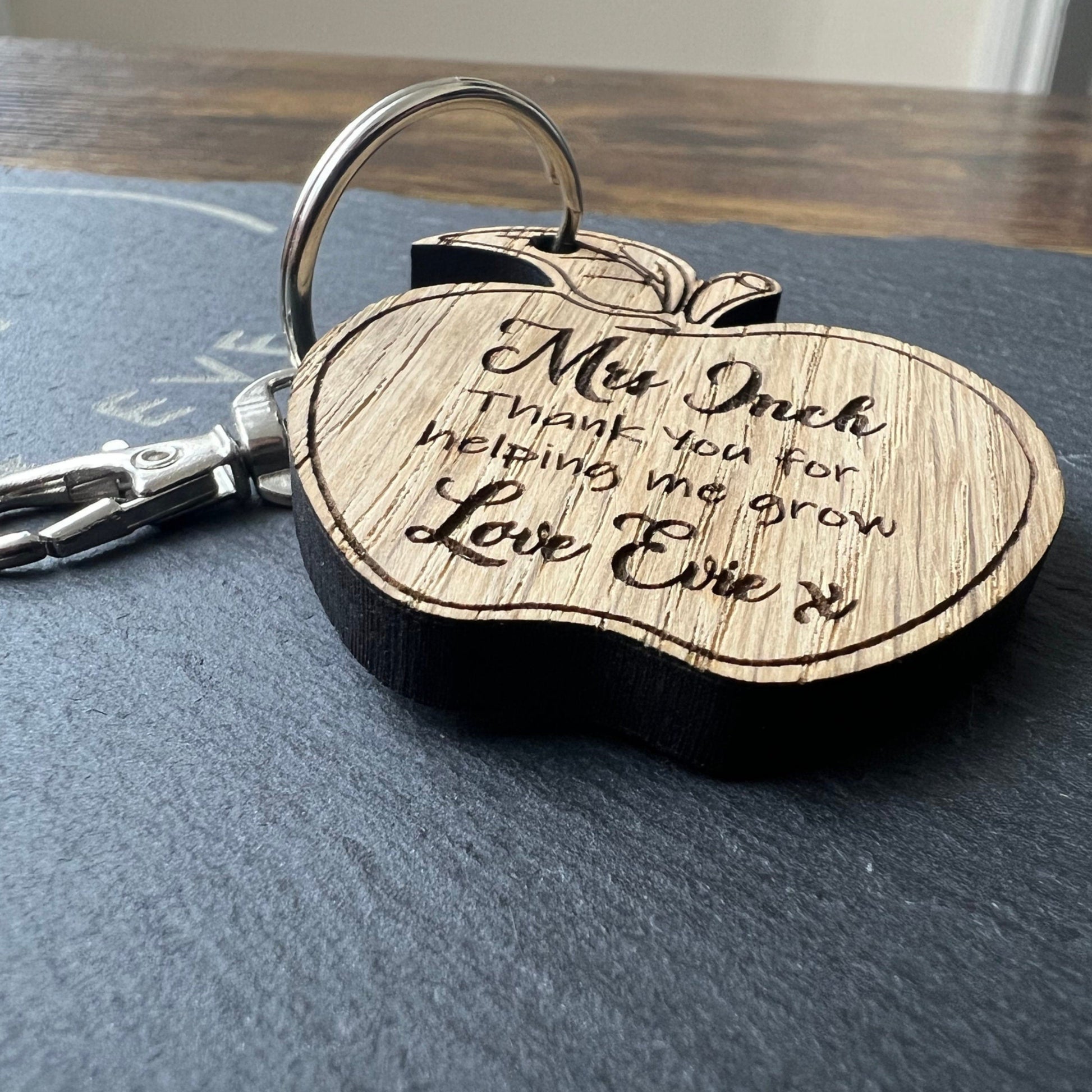 Personalised Apple Teacher Keyring