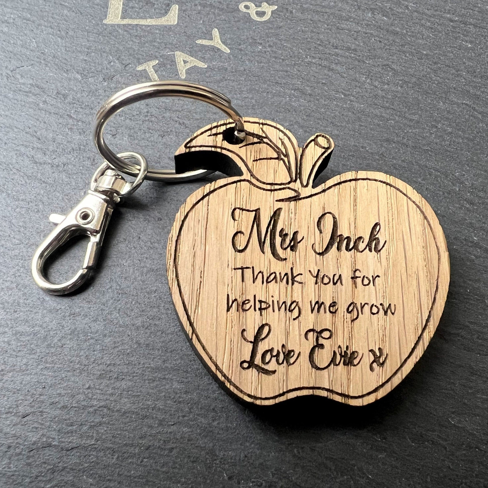 Personalised Apple Teacher Keyring