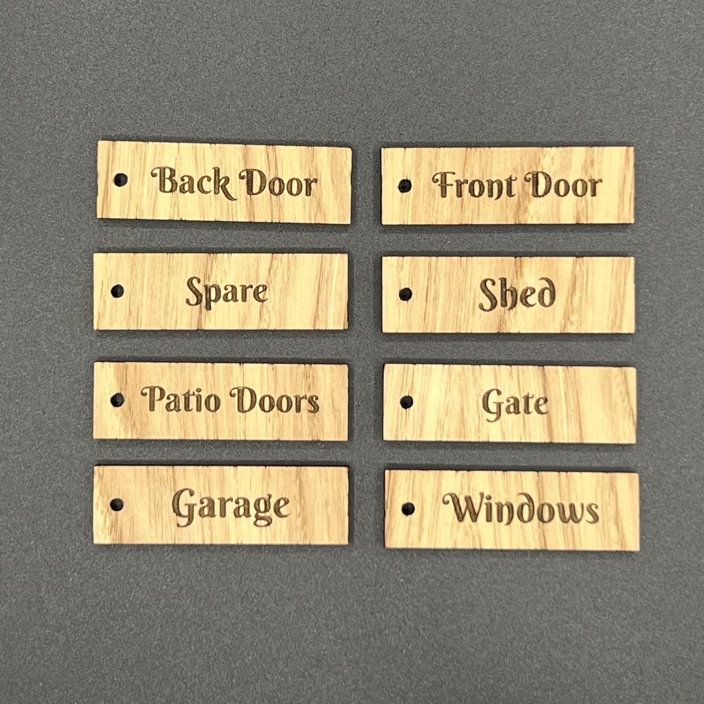 Personalised House Key Tag Keyrings