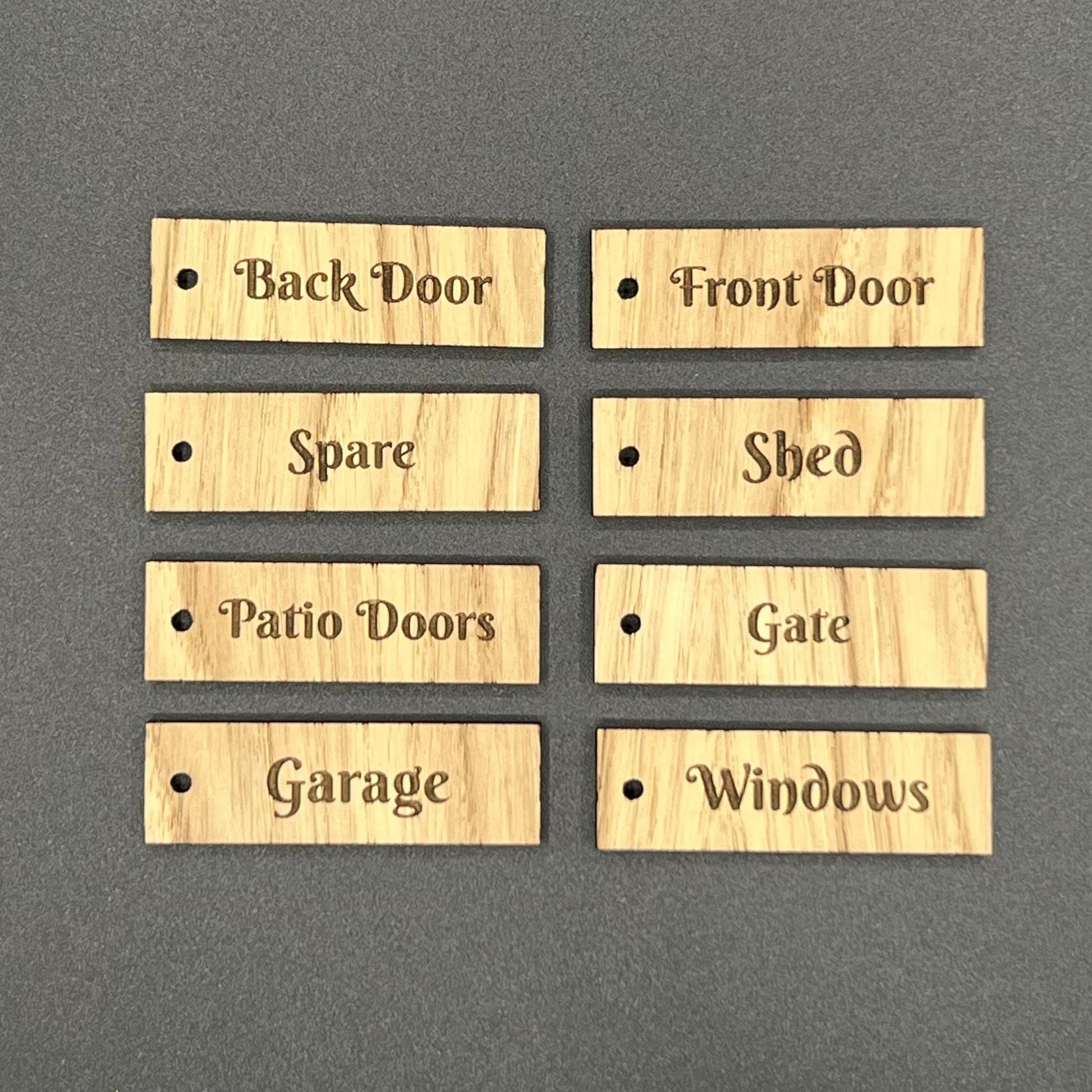 Personalised House Key Tag Keyrings