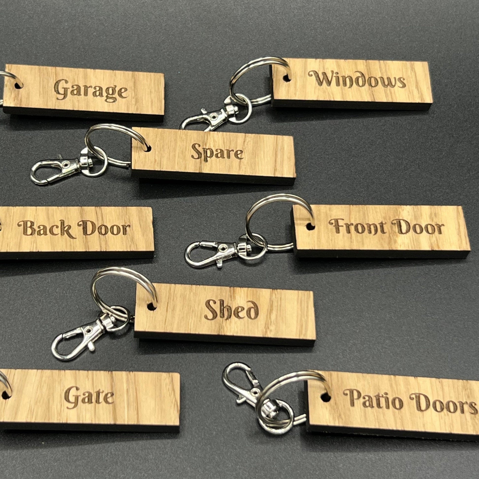 Personalised House Key Tag Keyrings