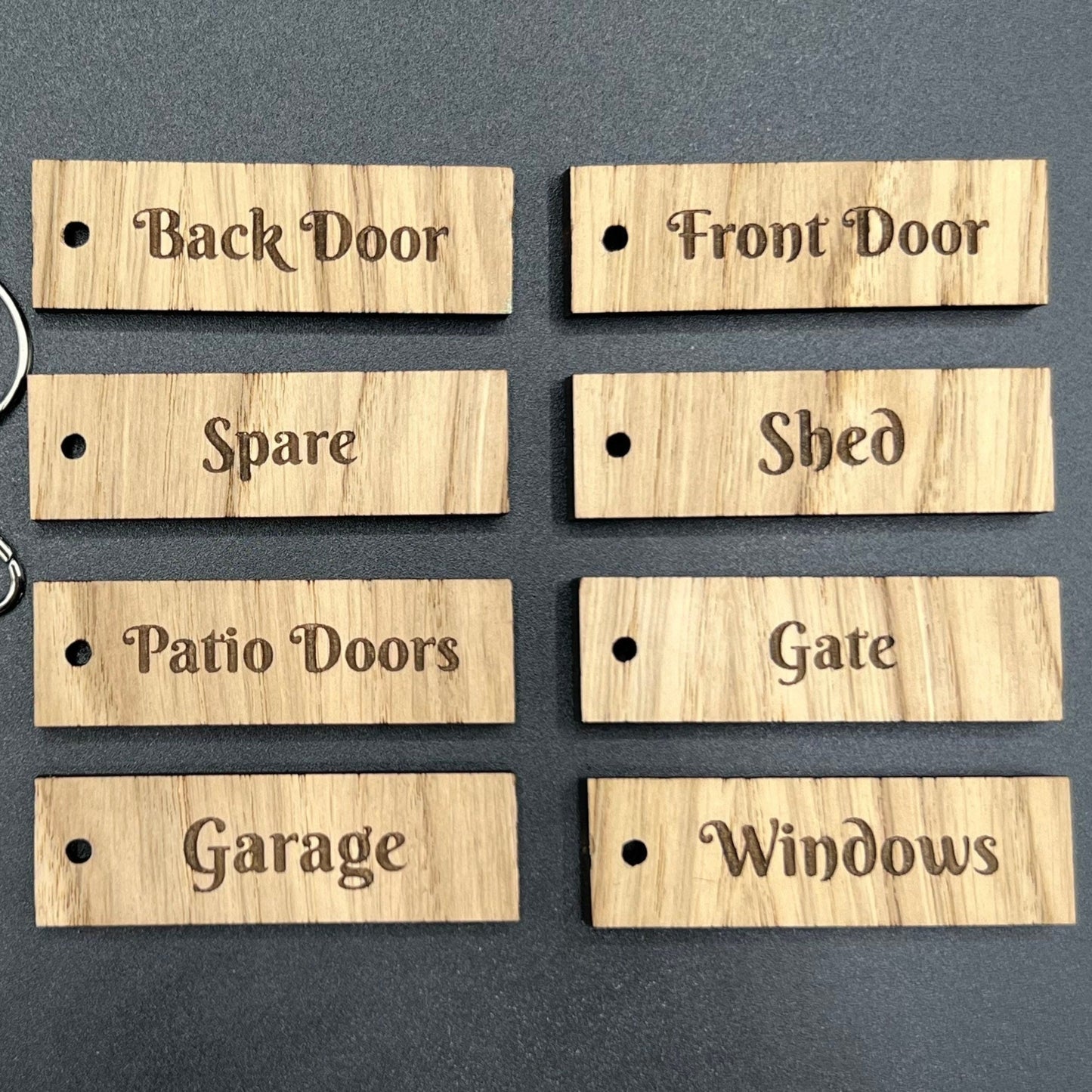 Personalised House Key Tag Keyrings