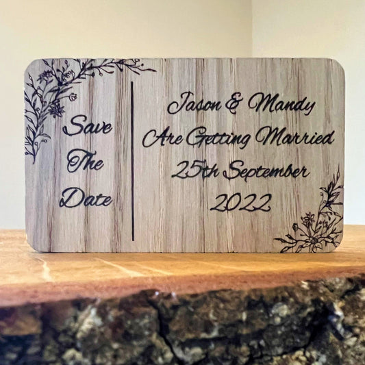 Save The Date Wooden Wedding Token