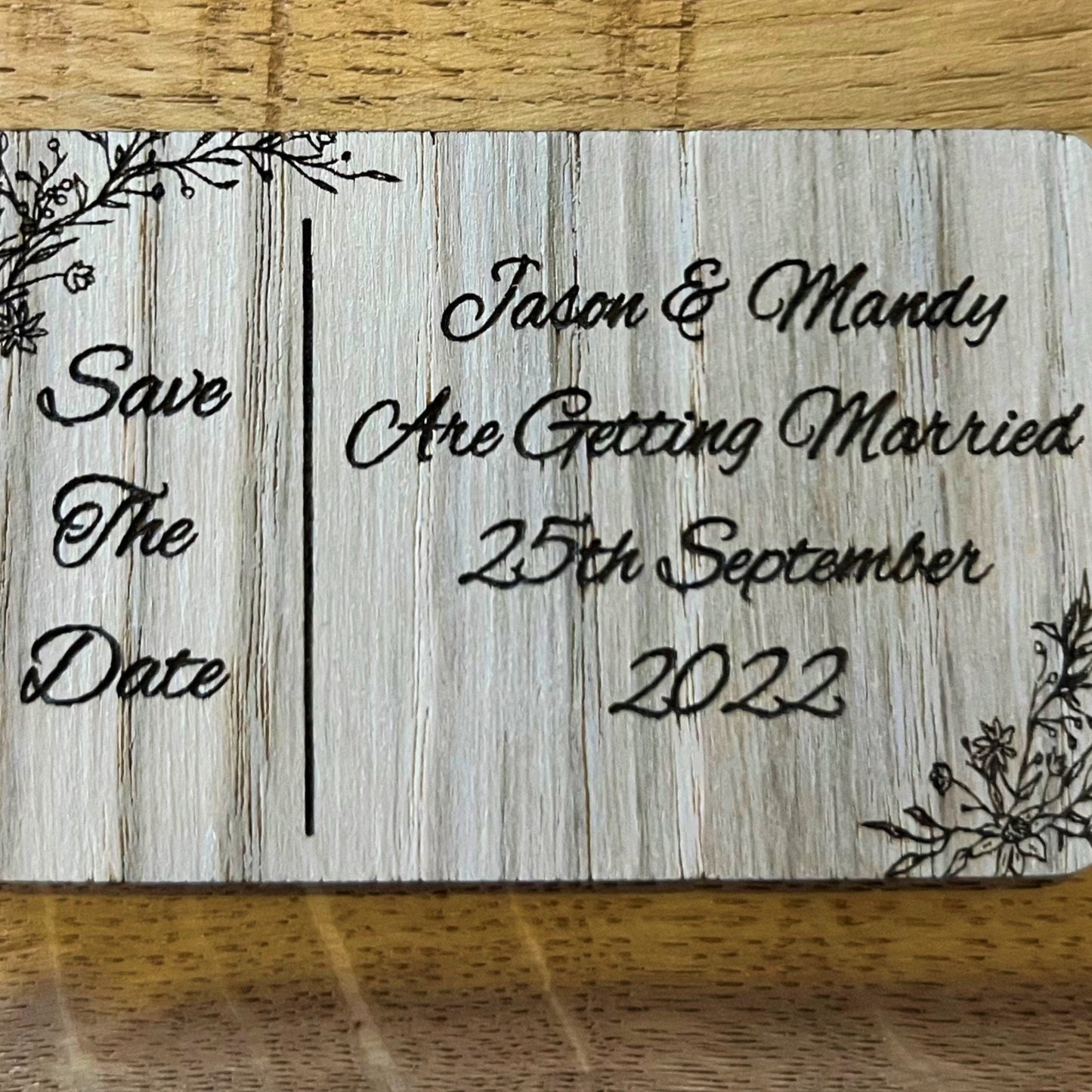 Save The Date Wooden Wedding Token
