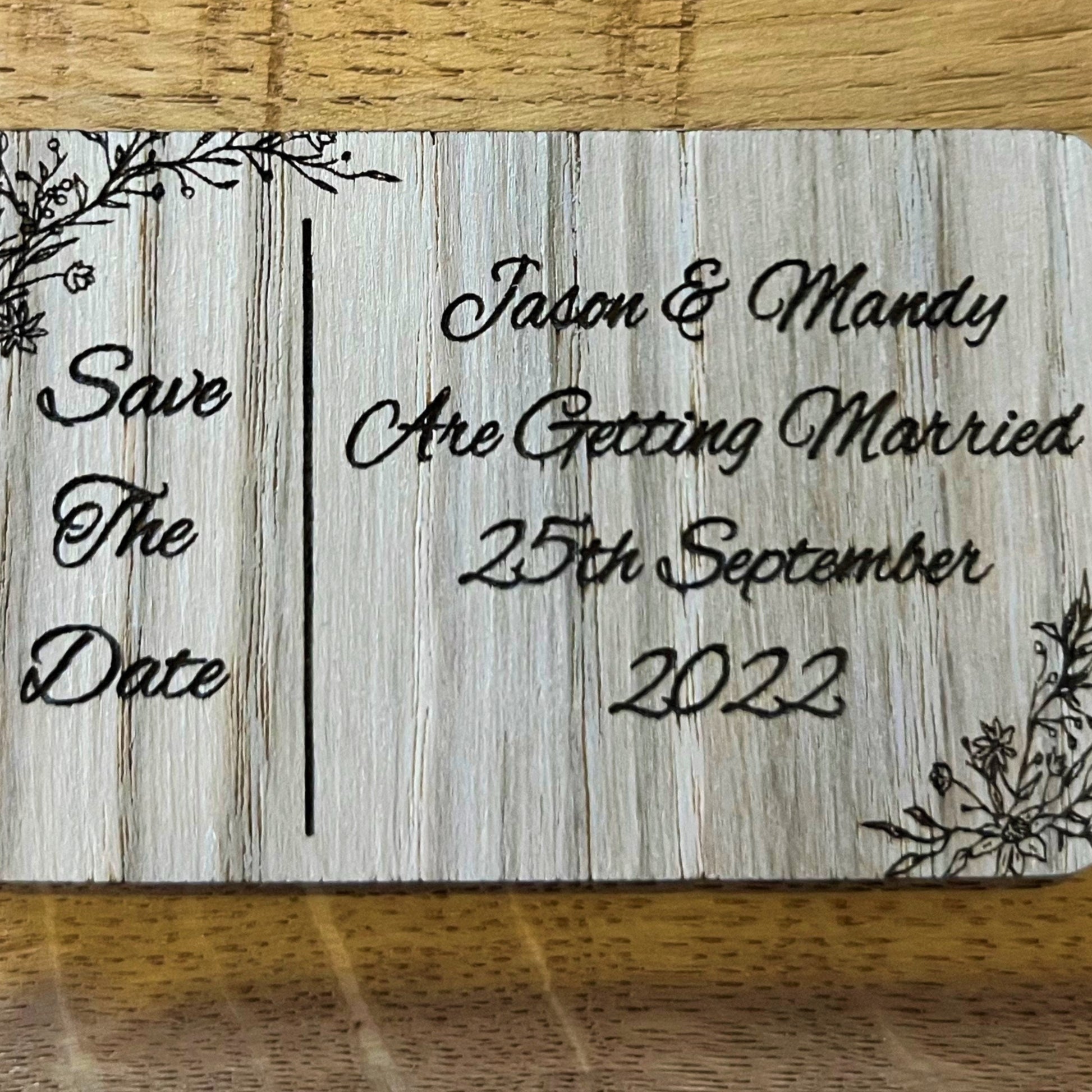 Save The Date Wooden Wedding Token