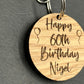 60th Birthday Personalised Keyring