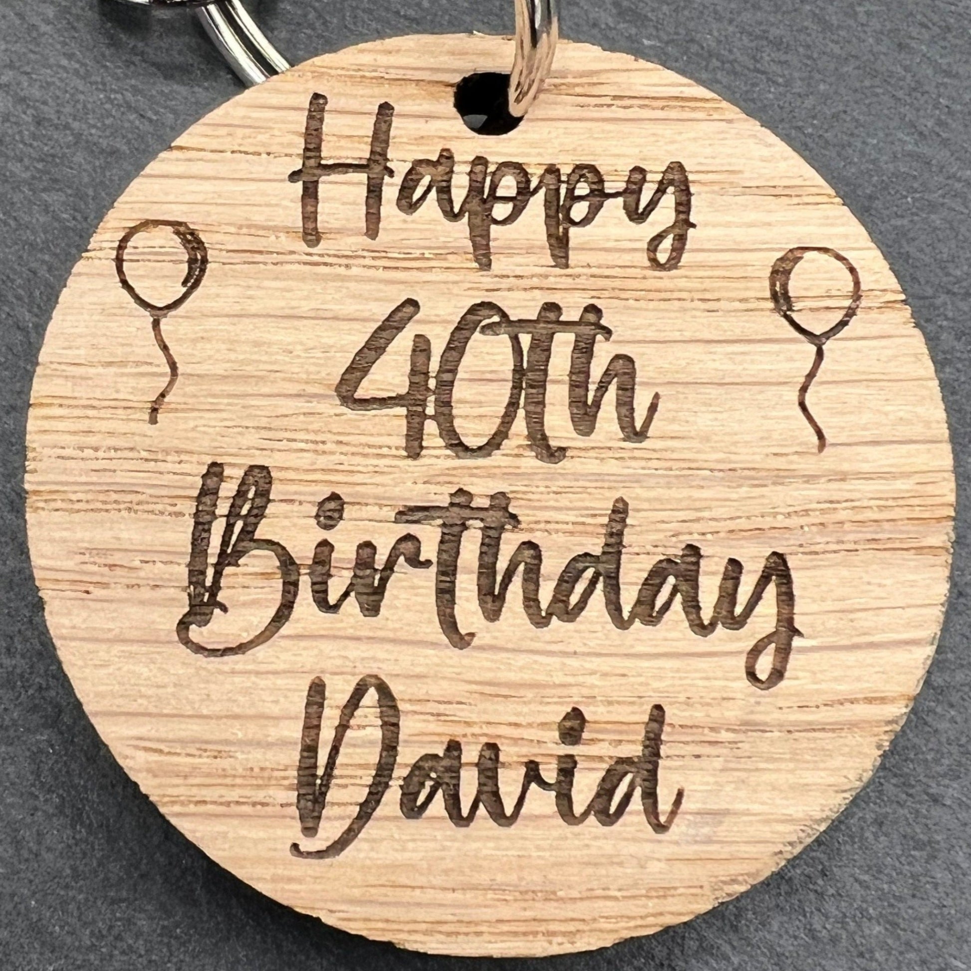 40th Birthday Personalised Keyring 