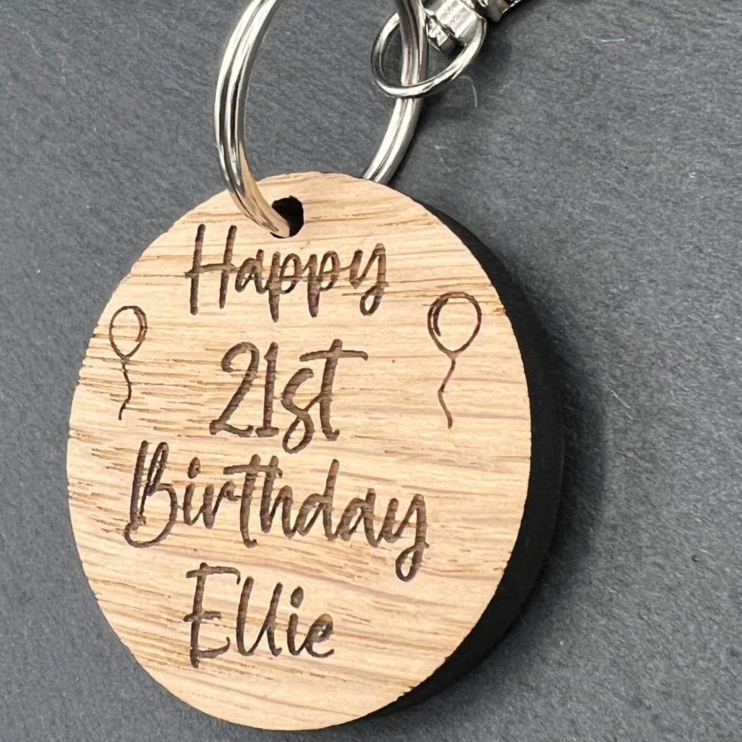 21st Birthday Personalised Keyring 