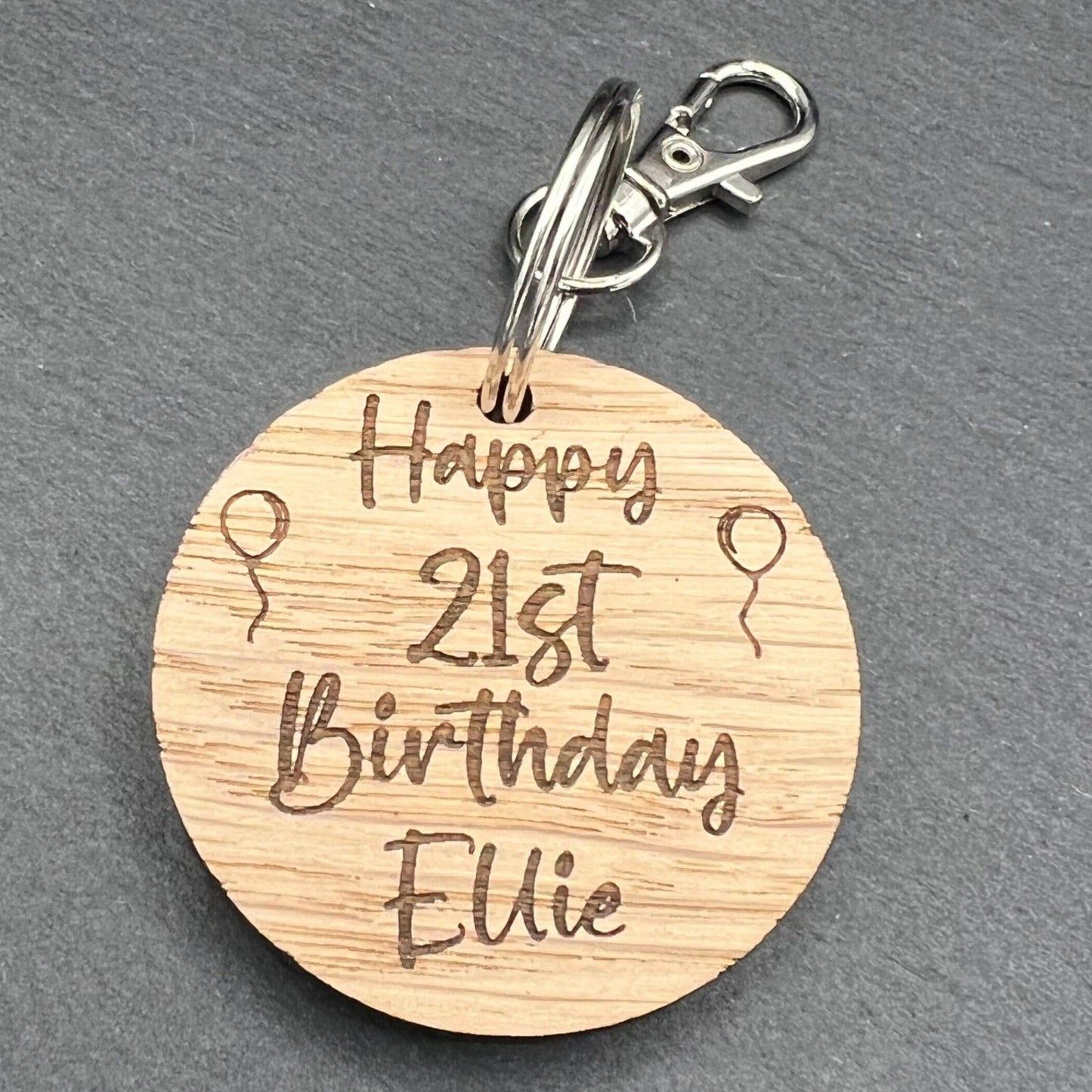 21st Birthday Personalised Keyring 