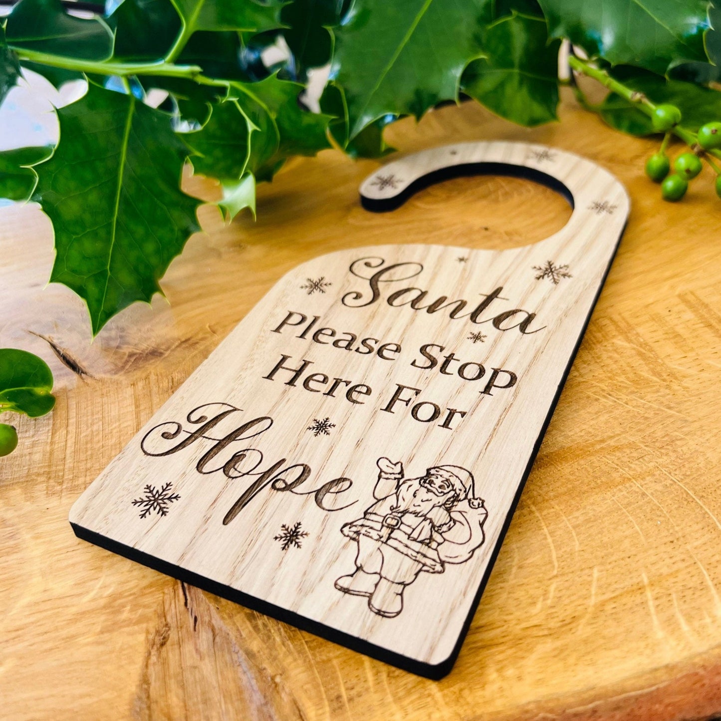 Personalised Santa Stop Here Door Sign