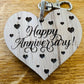 Happy Anniversary Heart Keyring